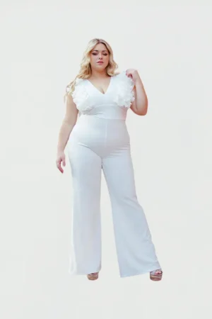 Enterizo Largo  Con Detalles De Vuelos