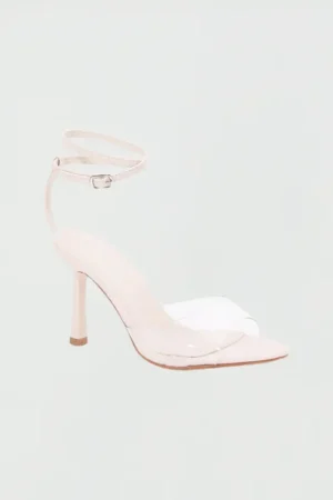 Sandalia Transparente De Tacon Aguja