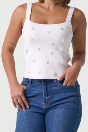 Blusa Con Diseño De Perlas