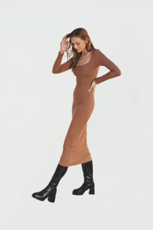 Vestido Stretch Manga Larga