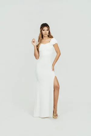 Vestido Con Abertura En Pierna