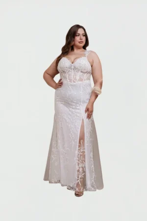 Vestido Corte Sirena, Bordado