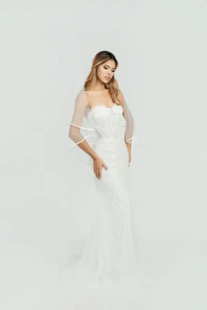 Vestido De Escote Strapless Estilo sirena