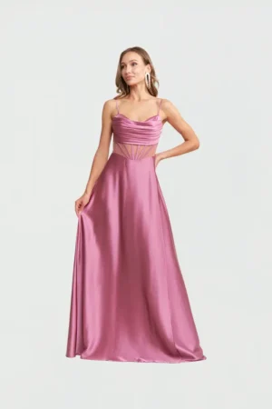 Vestido Largo Con Escote