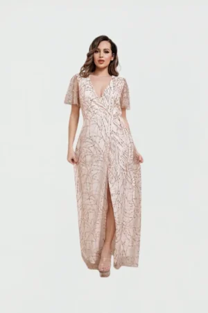 Vestido Largo  Con Lentejuelas