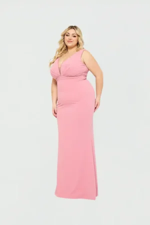 Vestido Largo Con  Detallle De Perlas