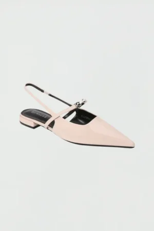 Flats Slingbak Punta Fina De Charol