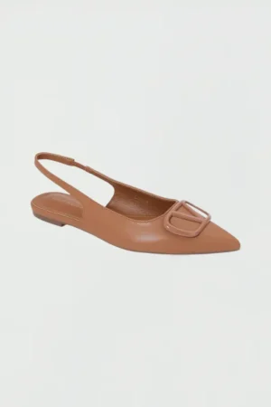 Flats Slingbak  Punta Fina De Charol