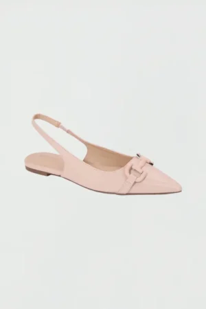 Flats Slingbak Punta Fina De Charol