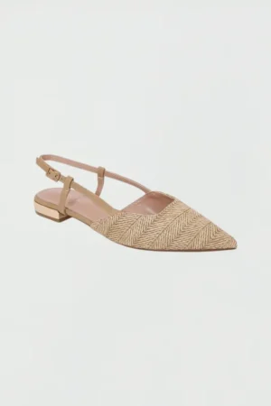 Flats Slingbak Punta Fina Tejido